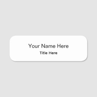 Etiqueta De Nome Crachá Redondo Clássico Personalizado Profissional