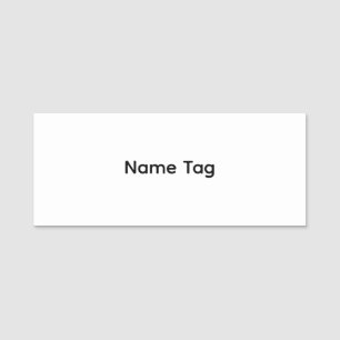 Etiqueta De Nome Crachá Simples Personalizado Nome Clássico
