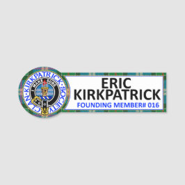 ETIQUETA DE NOME CRAVAÇÃO DE IDENTIFICAÇÃO CKS #016 ERIC KIRKPATRIC