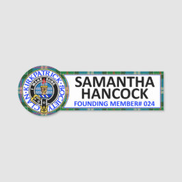 ETIQUETA DE NOME CRAVAÇÃO DE IDENTIFICAÇÃO CKS #024 SAMANTHA HANCOC