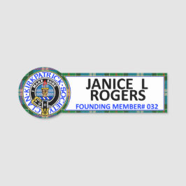 ETIQUETA DE NOME CRAVAÇÃO DE IDENTIFICAÇÃO CKS #032 JANICE L ROGERS