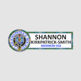 ETIQUETA DE NOME CRAVAÇÃO DE IDENTIFICAÇÃO CKS - SHANNON KIRKPATRIC