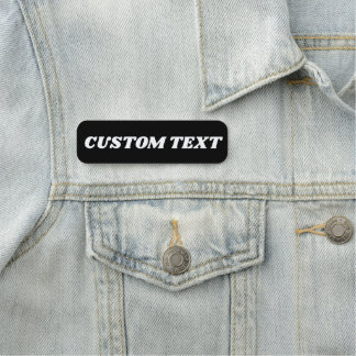 Etiqueta De Nome Crie Preto - Torne-O Seu Texto Personalizado