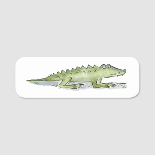 Etiqueta De Nome Crocodilo