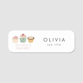 Etiqueta De Nome Cupcake Bakery Business