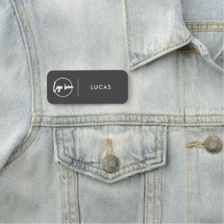 Etiqueta De Nome Custom Business Logo Basic Employee Staff Name Na