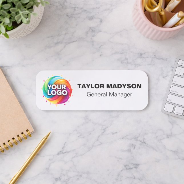 Etiqueta De Nome Custom Company Logo Employee Magnetic Safety Pin (Criador carregado)