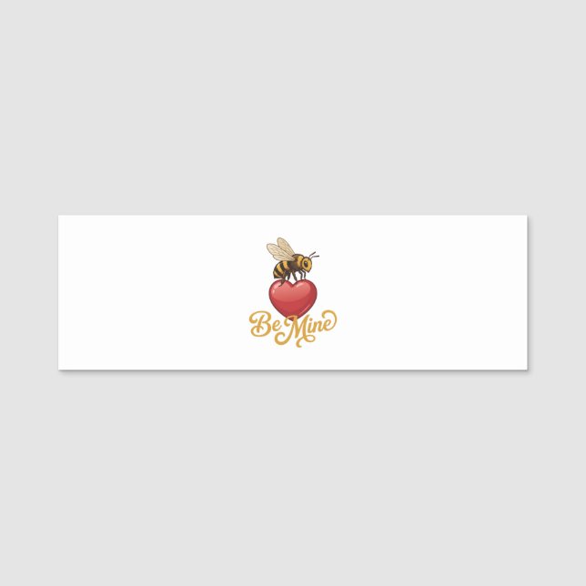 Etiqueta De Nome Cute Be Mine Honeycomb  (Frente)