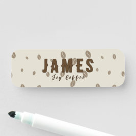 Etiqueta de Nome de Café Personalizado | Negócio P