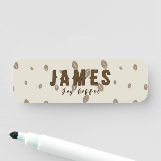 Etiqueta de Nome de Café Personalizado | Negócio P