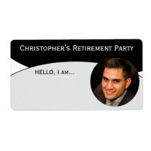 Etiqueta de Nome de Evento de Foto Personalizada P