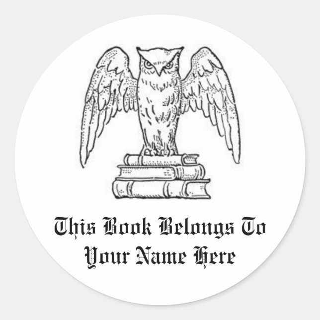 Etiqueta de Nome de Livro Personalizável (Frente)