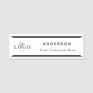 Etiqueta de Nome de Logotipo Profissional
