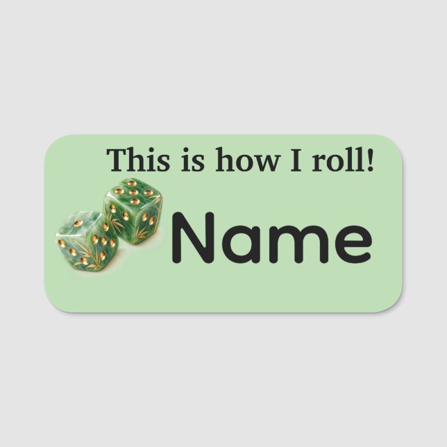 Etiqueta de Nome de Mahjong (Frente)