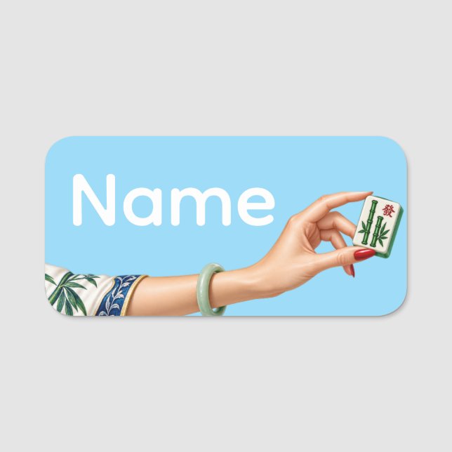 Etiqueta de Nome de Mahjong (Frente)