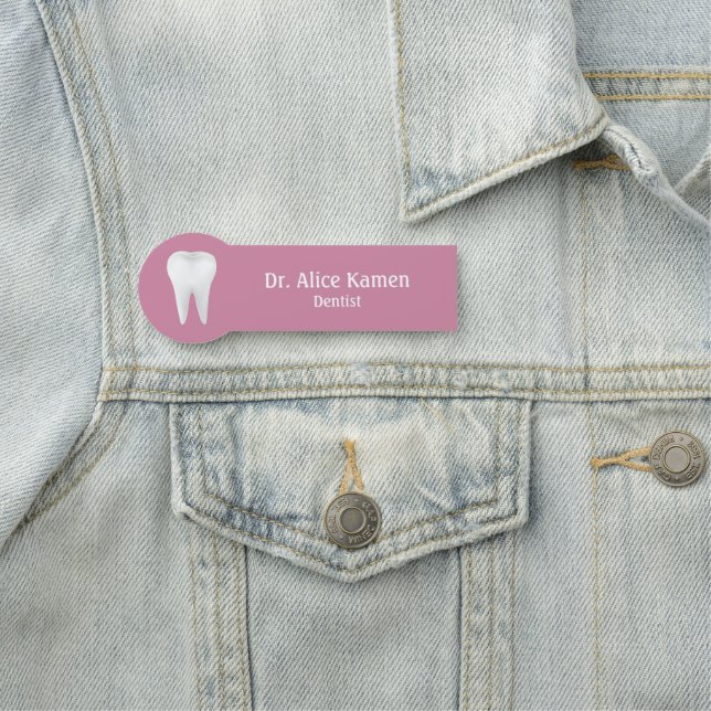 Etiqueta De Nome Dentista | Dente branca (In Situ)