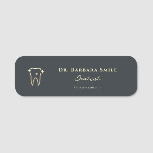 ETIQUETA DE NOME DENTISTA MODERNA DENTISTA ORTODONTISDENTAL DENTAL 