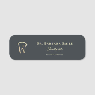 ETIQUETA DE NOME DENTISTA MODERNA DENTISTA ORTODONTISDENTAL DENTAL