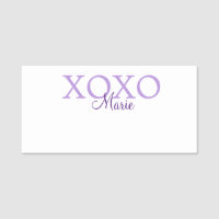 Dia de os namorados Xoxo adicione nome pastel roxo