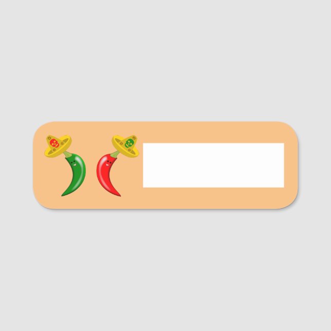 Etiqueta De Nome Dia dos Mortos do Chile Mexicano (Frente)