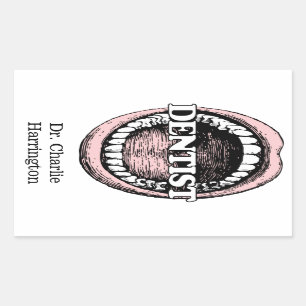 Etiqueta de nome do costume do dentista