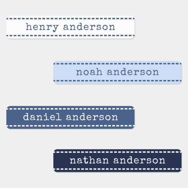 Etiqueta de nome dos botes à prova d'água do Blueb (Grupo)