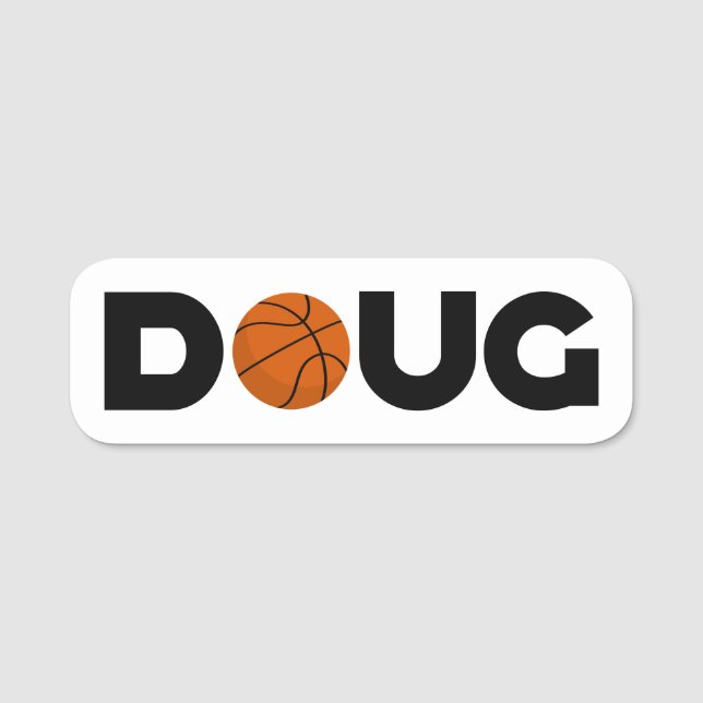 Etiqueta De Nome Doug Basbol (Frente)