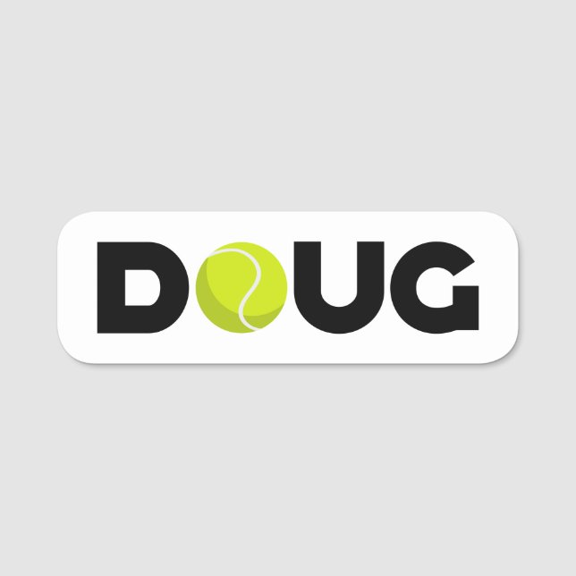 Etiqueta De Nome Doug Tênis (Frente)