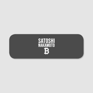 Etiqueta De Nome Edição Branca Satoshi Nakamoto