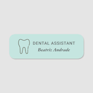 Etiqueta De Nome Editável feito sob encomenda magnético do dente