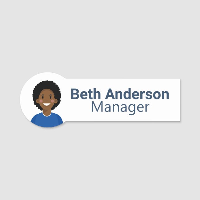 Etiqueta De Nome Editável personalizado (Frente)