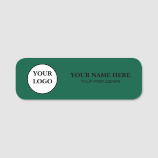 Etiqueta De Nome Elegant Custom Logo Employee Name Tag