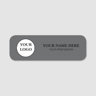 Etiqueta De Nome Elegant Custom Logo Employee Name Tag