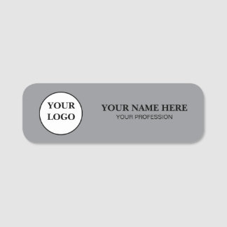 Etiqueta De Nome Elegant Custom Logo Employee Name Tag