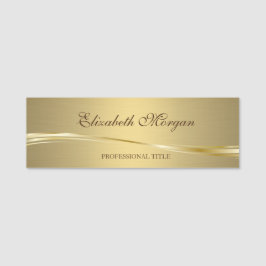 Etiqueta De Nome Elegante Chique Chic Ouro