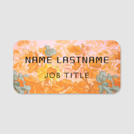 Etiqueta De Nome Elegante estético de Funcionarios de Funcionário d