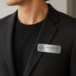 Etiqueta De Nome Elegante Logotipo Personalizado Ímã de Funcionário