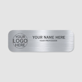 Etiqueta De Nome Elegante Logotipo Personalizado Ímã ou Segurança p