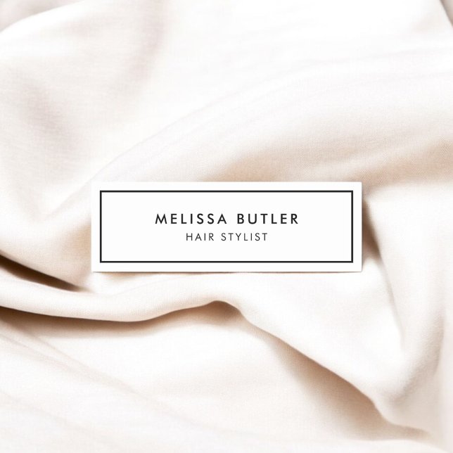 Etiqueta De Nome Elegante Moderno Minimalista (Criador carregado)