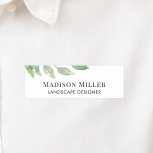 Etiqueta De Nome Empregado de Aquarela do Designer de Paisagem