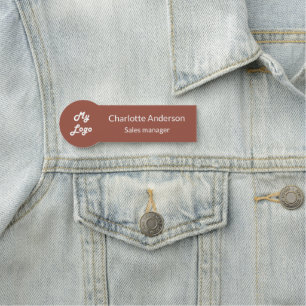 Etiqueta De Nome Empregado do Logotipo Comercial da Terra Silvosa C