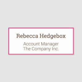 Etiqueta De Nome Empresa de Título de Funcionário Personalizado Pro