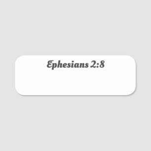 Etiqueta De Nome Ephesianos 2:8 Bíblia de fé cristã Verso reutilizá