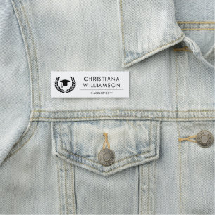 Etiqueta De Nome Escolas Personalizadas e Formandos Elegantes