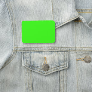 Etiqueta De Nome Estilo durável retangular neon verde de 3" X 2"