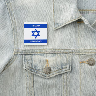 Etiqueta De Nome Eu mantenho com Israel um texto personalizado band