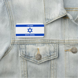Etiqueta De Nome Eu mantenho com Israel um texto personalizado band