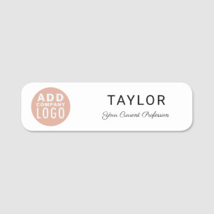 Etiqueta De Nome Eventos para funcionários da empresa de logotipos