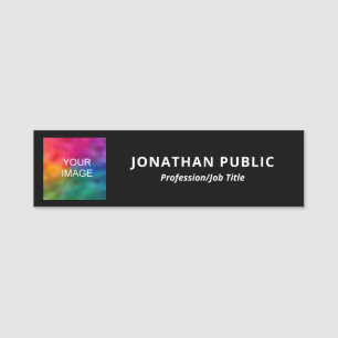 Etiqueta De Nome Faça o upload de sua foto ou logotipo personalizad