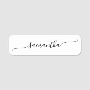 Etiqueta De Nome Fonte de assinatura com floreio simples